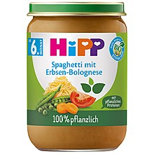 Био Пюре Hipp Спагети Болонезе с Грах 6м+