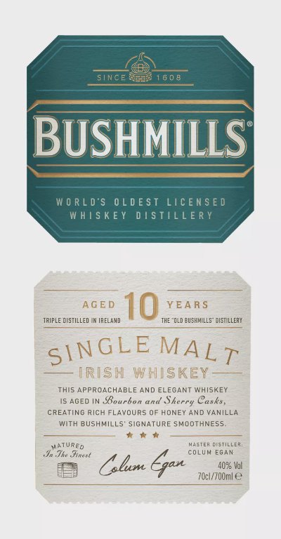 Bushmills Ирландско уиски
10-годишно