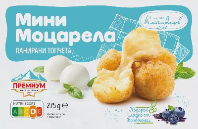 КОСТАДИНОВ Минимоцарела
панирани топчета