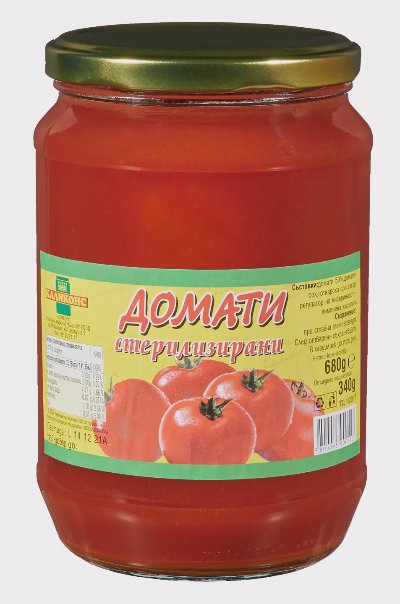 Каликонс Домати
цели, небелени