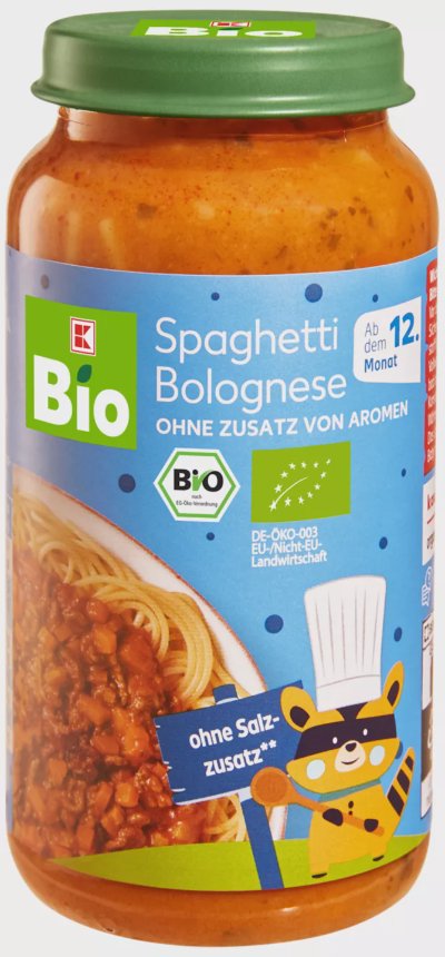 K-Bio Биопюре
спагети Болонезе