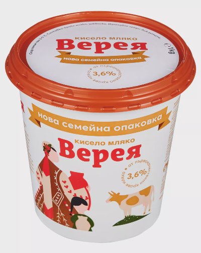 ВЕРЕЯ Кисело мляко
3,6% масленост