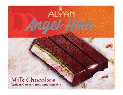 ALYAN ANGEL HAIR Млечен шоколад
с пишмание и шамфъстък