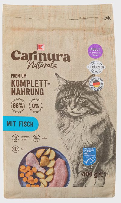 K-CARINURA Naturals Суха храна за котки
различни видове