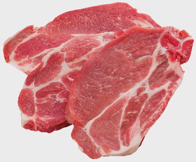 Свински врат от свежата витрина