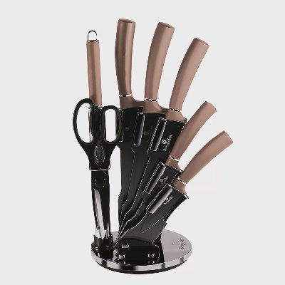 BERLINGER HAUS Ножове със стойка Rose Gold
8 части