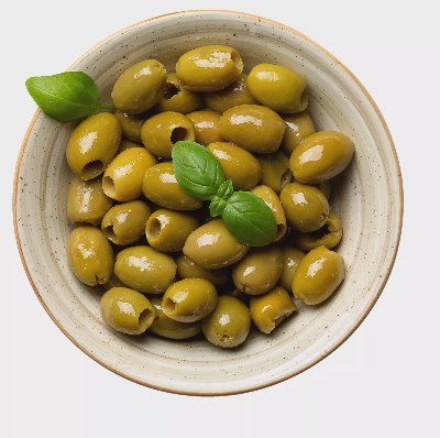 Зелени маслини без костилка от свежата витрина