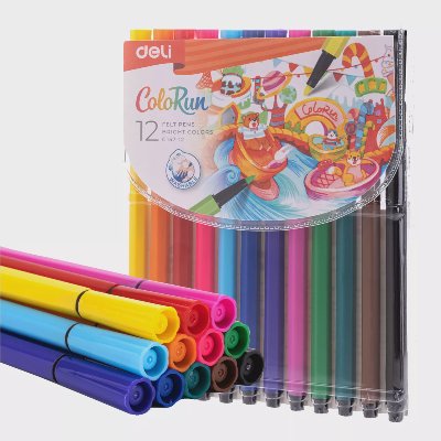 Deli Флумастери Colorun
12 цвята