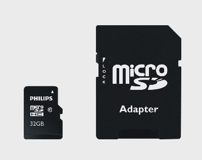 Philips MicroSD карта с адаптер
32 GB