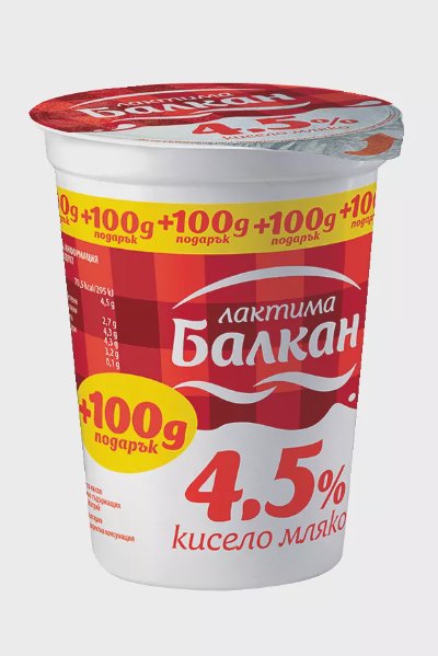Балкан Кисело мляко
4,5% масленост
