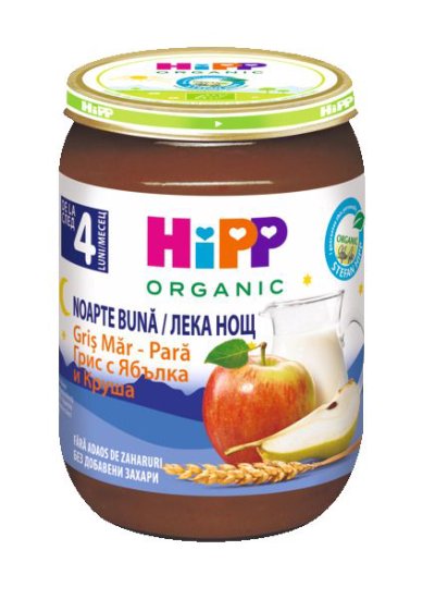 Hipp Млечна каша BIO
грис, ябълка, круша
