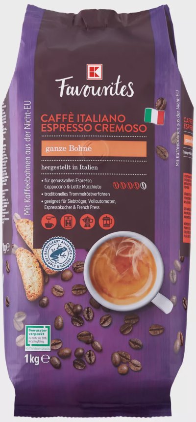 K-Favourites Кафе на зърна Caffe Italiano
различни видове