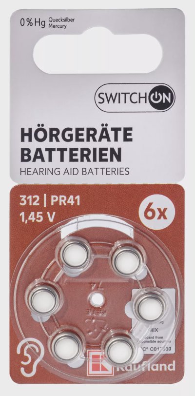 Switch On Батерии за слухов апарат
PR41 или PR48